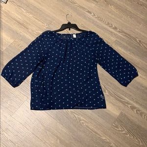 Blue quarter sleeve Old Navy top